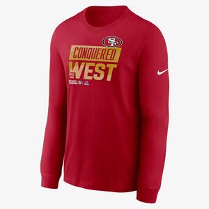 Nike 2022 NFC West Champions Trophy Collection (NFL San Francisco 49ers) Men&#039;s Long-Sleeve T-Shirt NPAC6DL73Z-A5V