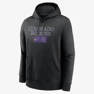 Nike Lettering Club (MLB Colorado Rockies) Men&#039;s Pullover Hoodie NKDK00ADNV-FZS