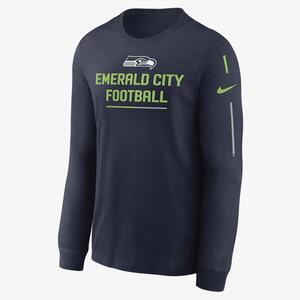 Nike Team Slogan (NFL Seattle Seahawks) Men&#039;s Long-Sleeve T-Shirt NKAC41S78-0YK