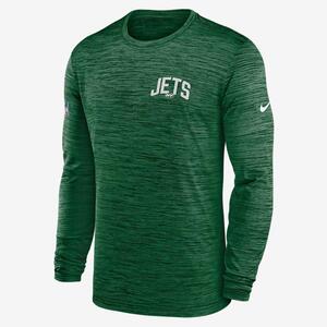 Nike Dri-FIT Velocity Athletic Stack (NFL New York Jets) Men&#039;s Long-Sleeve T-Shirt NS163PC9Z-62Y