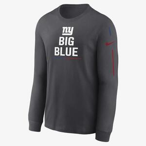 Nike Team Slogan (NFL New York Giants) Men&#039;s Long-Sleeve T-Shirt NKAC06F8I-0YK