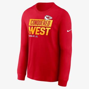 Nike 2022 AFC West Champions Trophy Collection (NFL Kansas City Chiefs) Men&#039;s Long-Sleeve T-Shirt NPAC65N7GZ-A5V