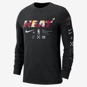 Miami Heat Men&#039;s Nike NBA Long-Sleeve T-Shirt DZ0352-010