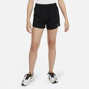 Nike Dri-FIT One Big Kids&#039; (Girls&#039;) High-Waisted Woven Training Shorts DX4967-010