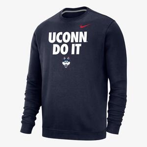 UConn Club Fleece Men&#039;s Nike College Crew-Neck Sweatshirt M33778P317-CON
