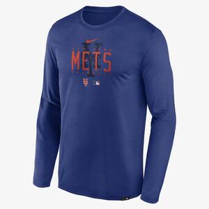 Nike Dri-FIT Team Legend (MLB New York Mets) Men&#039;s Long-Sleeve T-Shirt NKAY4EWNME-8WC