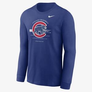 Nike Over Arch (MLB Chicago Cubs) Men&#039;s Long-Sleeve T-Shirt NKAC4EWEJ-03D