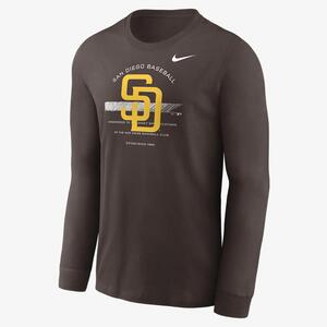 Nike Over Arch (MLB San Diego Padres) Men&#039;s Long-Sleeve T-Shirt NKAC20QPYP-03D