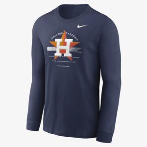 Nike Over Arch (MLB Houston Astros) Men&#039;s Long-Sleeve T-Shirt NKAC44BHUS-03D