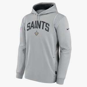 Nike Therma Athletic Stack (NFL New Orleans Saints) Men&#039;s Pullover Hoodie NS4911WZ7W-5N9