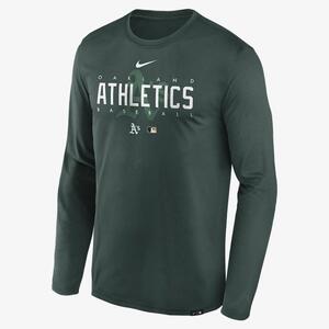 Nike Dri-FIT Team Legend (MLB Oakland Athletics) Men&#039;s Long-Sleeve T-Shirt NKAY3EYFZ-8WC