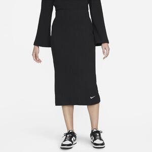 Nike Sportswear Women&#039;s High-Waisted Ribbed Jersey Skirt DV7956-010