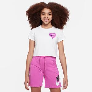 Nike Sportswear Big Kids&#039; (Girls&#039;) Crop T-Shirt FD0918-100