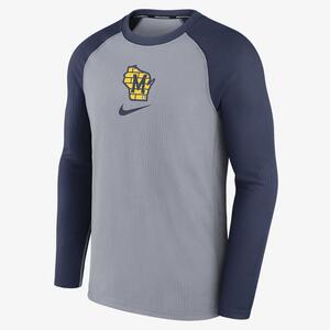 Nike Dri-FIT Game (MLB Milwaukee Brewers) Men&#039;s Long-Sleeve T-Shirt NAC111TBMZB-8WD