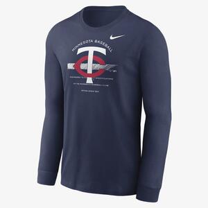 Nike Over Arch (MLB Minnesota Twins) Men&#039;s Long-Sleeve T-Shirt NKAC44BTIS-03D