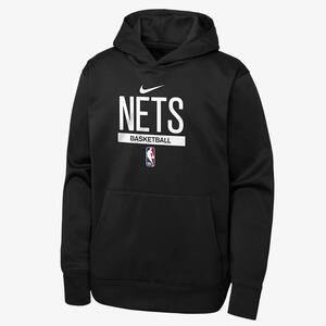 Brooklyn Nets Spotlight Big Kids&#039; Nike Dri-FIT NBA Pullover Hoodie 9Z2B7FFPF-NAW