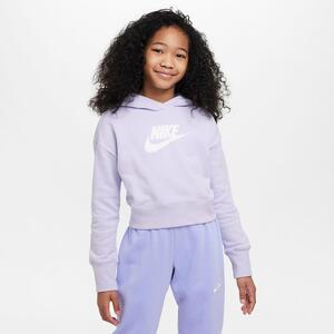 Nike Sportswear Club Big Kids&#039; (Girls&#039;) French Terry Cropped Hoodie DC7210-536