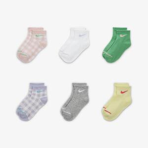 Nike Little Kids&#039; Ankle Socks (6 Pairs) GN0948-AEM