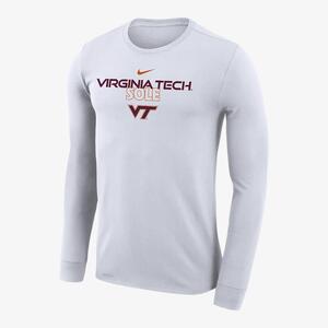 Virginia Tech Hokies Bench Men&#039;s Nike Dri-FIT College Long-Sleeve T-Shirt F41362MM23-VRT