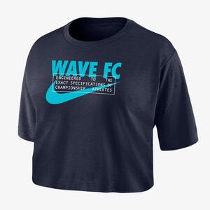 San Diego Wave Women&#039;s Nike Dri-FIT Soccer Cropped T-Shirt W118406861-SDW
