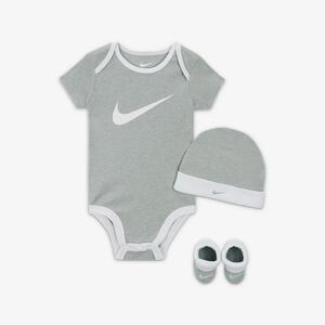Nike Baby (0-6M) Bodysuit, Hat and Booties Box Set LN0072-EDV