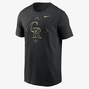 Colorado Rockies Camo Logo Men&#039;s Nike MLB T-Shirt N19900ADNV-9BY