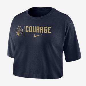 North Carolina Courage Women&#039;s Nike Dri-FIT Soccer Cropped T-Shirt W118406403-NCC