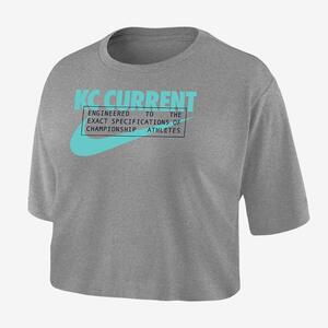 Kansas City Current Women&#039;s Nike Dri-FIT Soccer Cropped T-Shirt W118406861-KCC