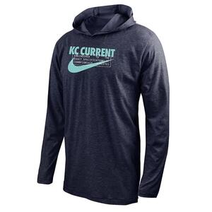 Kansas City Current Men&#039;s Nike Soccer Long-Sleeve Hooded T-Shirt M121736333-KCC