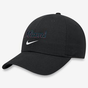 Miami Marlins Heritage86 Wordmark Swoosh Men&#039;s Nike MLB Adjustable Hat NK1200AMQM-WM0