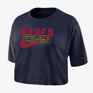 FC Barcelona Women&#039;s Nike Dri-FIT Soccer Cropped T-Shirt W118406815-FCB