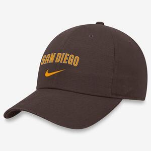 San Diego Padres Heritage86 Wordmark Swoosh Men&#039;s Nike MLB Adjustable Hat NK1220QPYP-WM0