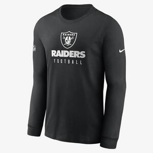 Nike Dri-FIT Sideline Team (NFL Las Vegas Raiders) Men&#039;s Long-Sleeve T-Shirt 00LX00A8D-0BI