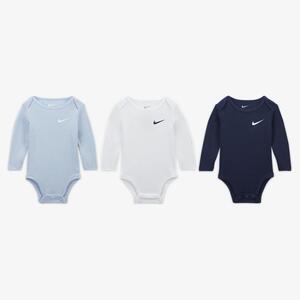 Nike Essentials 3-Pack Long Sleeve Bodysuits Baby Bodysuit Pack 56K734-U90