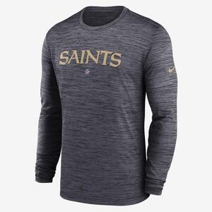 Nike Dri-FIT Sideline Velocity (NFL New Orleans Saints) Men&#039;s Long-Sleeve T-Shirt 00KX00A7W-078