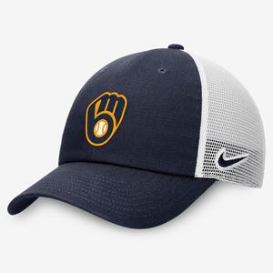 Milwaukee Brewers Heritage86 Men&#039;s Nike MLB Trucker Adjustable Hat NK18CNWTMZB-KZ3