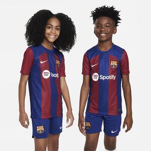 FC Barcelona 2023/24 Stadium Home Big Kids&#039; Nike Dri-FIT Soccer Jersey DX2761-456