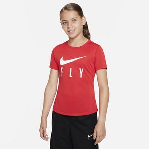 Nike Dri-FIT One Swoosh Fly Big Kids&#039; (Girls&#039;) T-Shirt FD4136-657