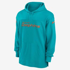 Miami Dolphins Sideline Men&#039;s Nike Dri-FIT NFL Long-Sleeve Hooded Top 00MO3GT9P-BVK