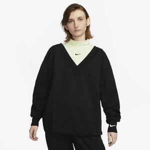 Nike Sportswear Phoenix Fleece Women&#039;s Oversized V-Neck Sweatshirt FB8317-010