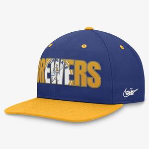 Milwaukee Brewers Pro Cooperstown Men&#039;s Nike MLB Adjustable Hat NK4407VEMIB-38W