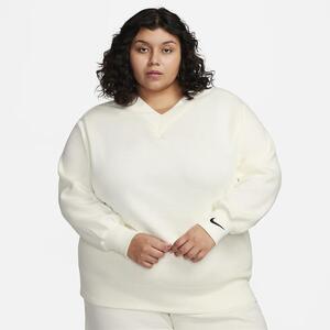Nike Sportswear Phoenix Fleece Women&#039;s Oversized V-Neck Sweatshirt (Plus Size) FB8319-133