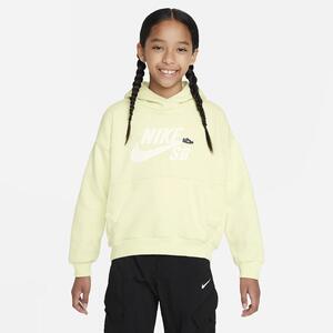 Nike SB Icon Fleece EasyOn Big Kids&#039; Oversized Pullover Hoodie FD3154-331