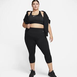 Nike Universa Women&#039;s Medium-Support High-Waisted Cropped Leggings with Pockets (Plus Size) DX3407-010