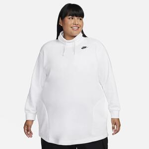 Nike Sportswear Club Fleece Women&#039;s Oversized Mock-Neck Sweatshirt (Plus Size) FB8666-100