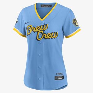 MLB Milwaukee Brewers City Connect (Christian Yelich) Women&#039;s Replica Baseball Jersey T773MBCCMZ7-Y22