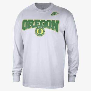 Oregon Max90 Men&#039;s Nike College Crew-Neck Long-Sleeve T-Shirt FJ7914-100