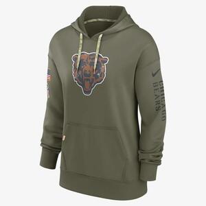 Nike Dri-FIT Salute to Service Logo (NFL Chicago Bears) Women&#039;s Pullover Hoodie NST42DHA26-8UV