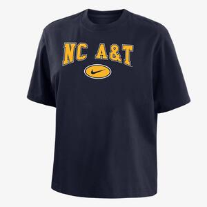 North Carolina A&amp;T Women&#039;s Nike College Boxy T-Shirt W11122P750H-NCA