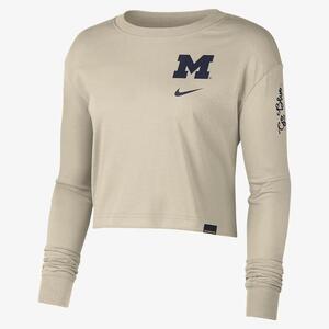 Michigan Women&#039;s Nike College Crew-Neck Long-Sleeve T-Shirt FJ9985-206